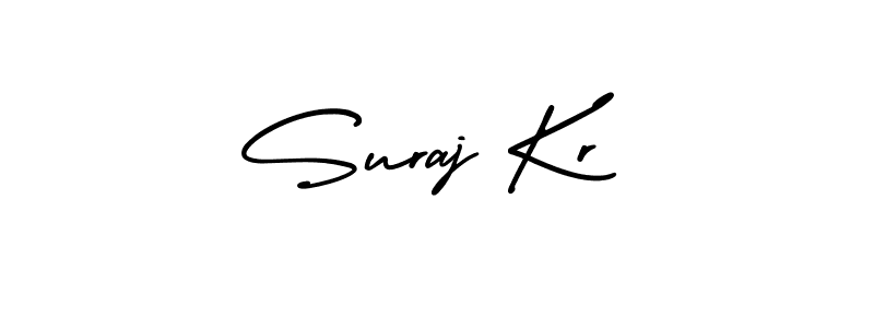 Use a signature maker to create a handwritten signature online. With this signature software, you can design (AmerikaSignatureDemo-Regular) your own signature for name Suraj Kr. Suraj Kr signature style 3 images and pictures png