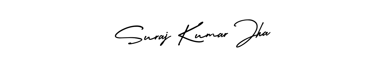 Use a signature maker to create a handwritten signature online. With this signature software, you can design (AmerikaSignatureDemo-Regular) your own signature for name Suraj Kumar Jha. Suraj Kumar Jha signature style 3 images and pictures png