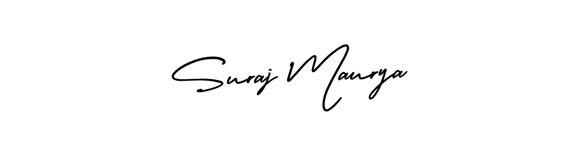 Design your own signature with our free online signature maker. With this signature software, you can create a handwritten (AmerikaSignatureDemo-Regular) signature for name Suraj Maurya. Suraj Maurya signature style 3 images and pictures png