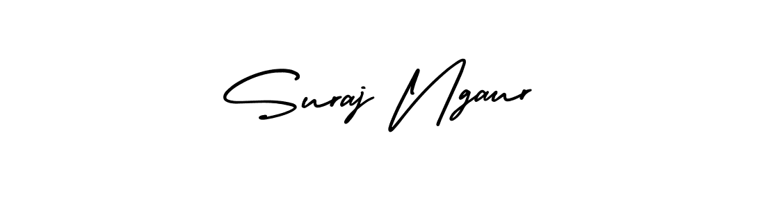 Suraj Ngaur stylish signature style. Best Handwritten Sign (AmerikaSignatureDemo-Regular) for my name. Handwritten Signature Collection Ideas for my name Suraj Ngaur. Suraj Ngaur signature style 3 images and pictures png