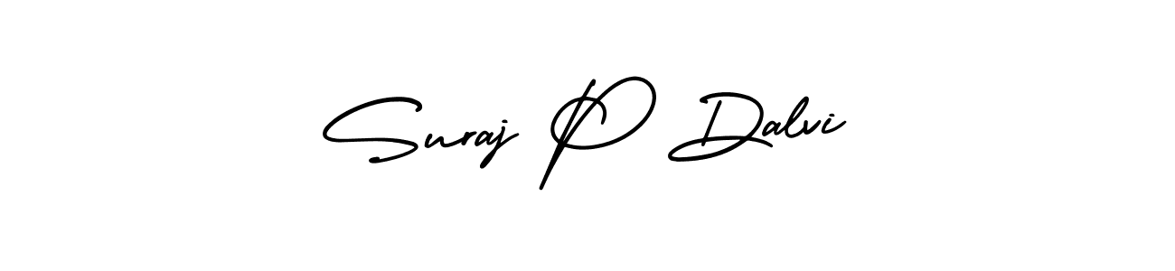 The best way (AmerikaSignatureDemo-Regular) to make a short signature is to pick only two or three words in your name. The name Suraj P Dalvi include a total of six letters. For converting this name. Suraj P Dalvi signature style 3 images and pictures png