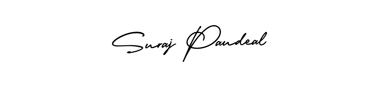 AmerikaSignatureDemo-Regular is a professional signature style that is perfect for those who want to add a touch of class to their signature. It is also a great choice for those who want to make their signature more unique. Get Suraj Paudeal name to fancy signature for free. Suraj Paudeal signature style 3 images and pictures png