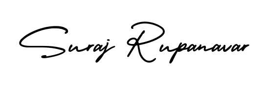 Designed for modern professionals: Suraj Rupanavar name signature crafted with AmerikaSignatureDemo-Regular script. Ready for digital PDF workflows. Suraj Rupanavar signature style 3 images and pictures png
