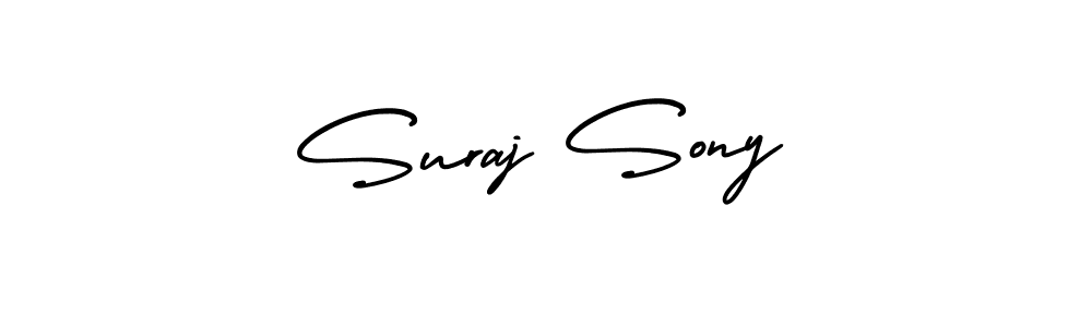 Make a beautiful signature design for name Suraj Sony. With this signature (AmerikaSignatureDemo-Regular) style, you can create a handwritten signature for free. Suraj Sony signature style 3 images and pictures png