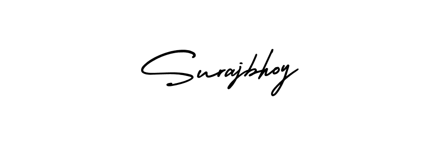 You should practise on your own different ways (AmerikaSignatureDemo-Regular) to write your name (Surajbhoy) in signature. don't let someone else do it for you. Surajbhoy signature style 3 images and pictures png