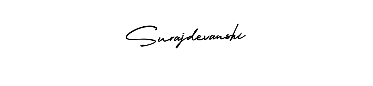 How to make Surajdevanshi name signature. Use AmerikaSignatureDemo-Regular style for creating short signs online. This is the latest handwritten sign. Surajdevanshi signature style 3 images and pictures png