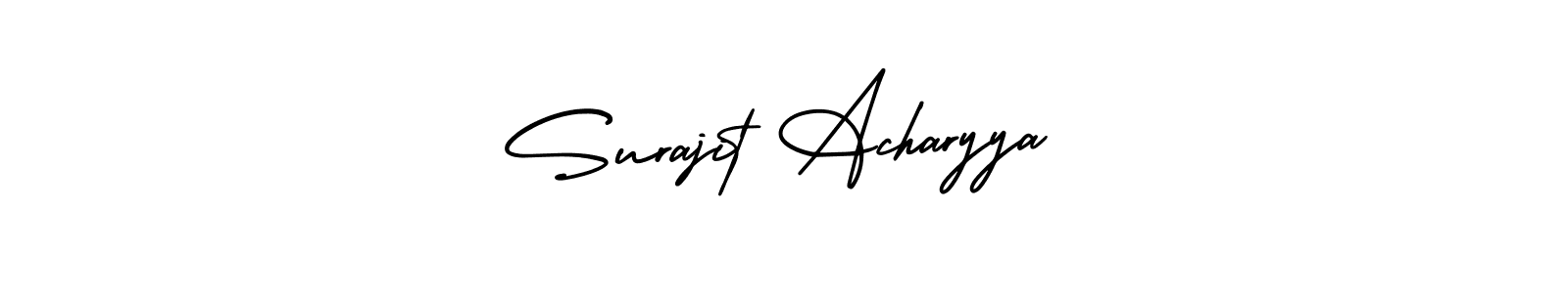 Make a beautiful signature design for name Surajit Acharyya. With this signature (AmerikaSignatureDemo-Regular) style, you can create a handwritten signature for free. Surajit Acharyya signature style 3 images and pictures png