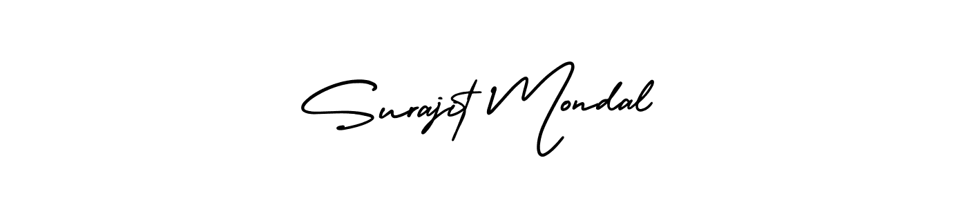 You should practise on your own different ways (AmerikaSignatureDemo-Regular) to write your name (Surajit Mondal) in signature. don't let someone else do it for you. Surajit Mondal signature style 3 images and pictures png