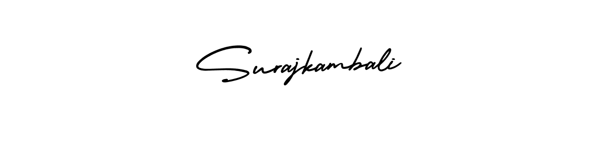 How to make Surajkambali name signature. Use AmerikaSignatureDemo-Regular style for creating short signs online. This is the latest handwritten sign. Surajkambali signature style 3 images and pictures png