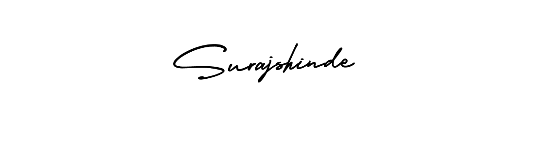 The best way (AmerikaSignatureDemo-Regular) to make a short signature is to pick only two or three words in your name. The name Surajshinde include a total of six letters. For converting this name. Surajshinde signature style 3 images and pictures png