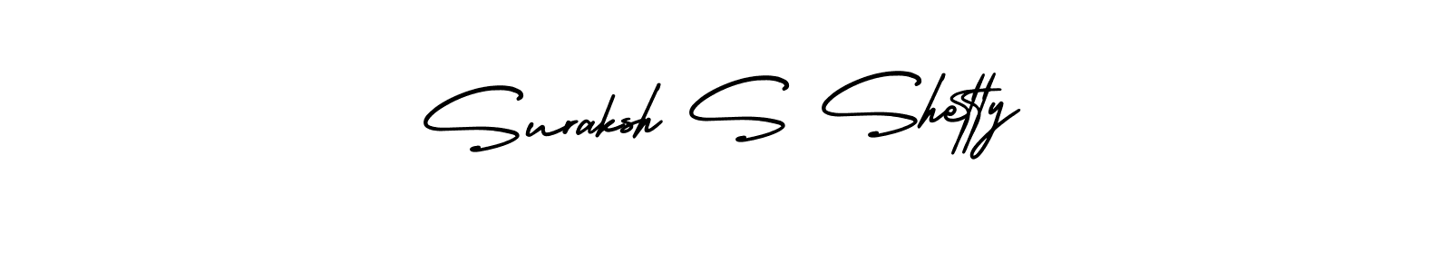 Use a signature maker to create a handwritten signature online. With this signature software, you can design (AmerikaSignatureDemo-Regular) your own signature for name Suraksh S Shetty. Suraksh S Shetty signature style 3 images and pictures png