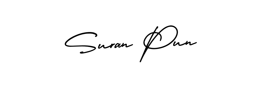 Create a beautiful signature design for name Suran Pun. With this signature (AmerikaSignatureDemo-Regular) fonts, you can make a handwritten signature for free. Suran Pun signature style 3 images and pictures png