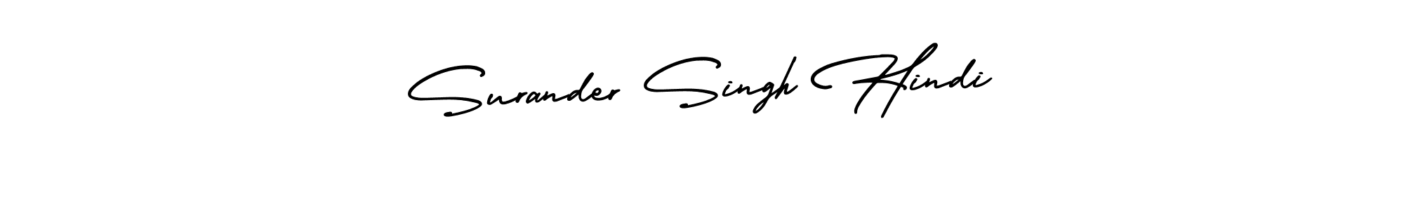 Surander Singh Hindi stylish signature style. Best Handwritten Sign (AmerikaSignatureDemo-Regular) for my name. Handwritten Signature Collection Ideas for my name Surander Singh Hindi. Surander Singh Hindi signature style 3 images and pictures png