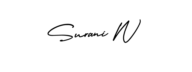Best and Professional Signature Style for Surani W. AmerikaSignatureDemo-Regular Best Signature Style Collection. Surani W signature style 3 images and pictures png
