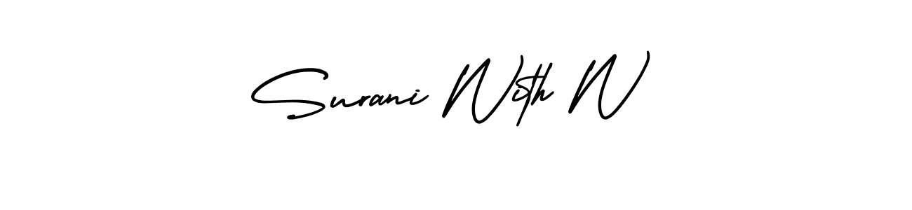 Surani With W stylish signature style. Best Handwritten Sign (AmerikaSignatureDemo-Regular) for my name. Handwritten Signature Collection Ideas for my name Surani With W. Surani With W signature style 3 images and pictures png