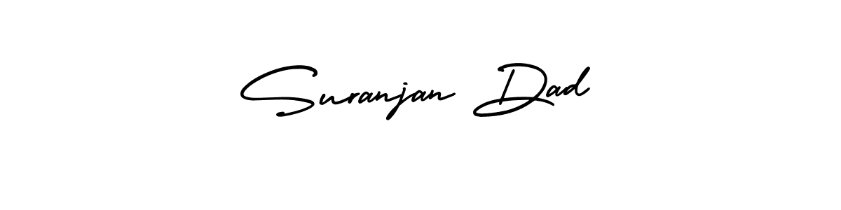 How to make Suranjan Dad name signature. Use AmerikaSignatureDemo-Regular style for creating short signs online. This is the latest handwritten sign. Suranjan Dad signature style 3 images and pictures png