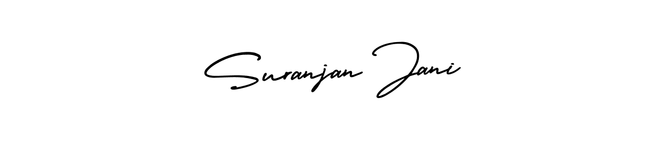 if you are searching for the best signature style for your name Suranjan Jani. so please give up your signature search. here we have designed multiple signature styles  using AmerikaSignatureDemo-Regular. Suranjan Jani signature style 3 images and pictures png