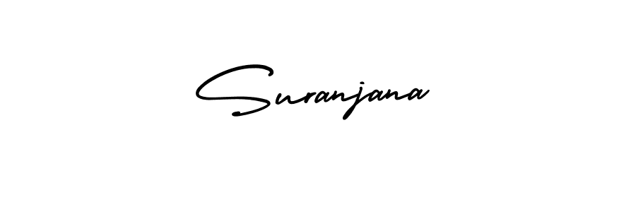 Use a signature maker to create a handwritten signature online. With this signature software, you can design (AmerikaSignatureDemo-Regular) your own signature for name Suranjana. Suranjana signature style 3 images and pictures png