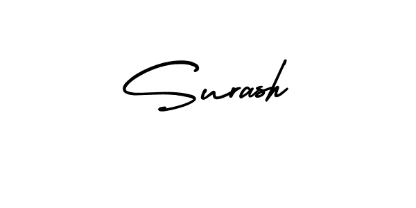 Use a signature maker to create a handwritten signature online. With this signature software, you can design (AmerikaSignatureDemo-Regular) your own signature for name Surash. Surash signature style 3 images and pictures png