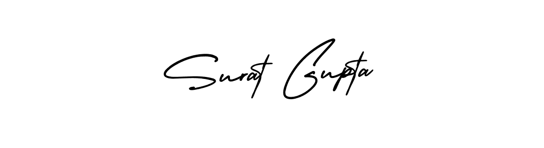 Surat Gupta stylish signature style. Best Handwritten Sign (AmerikaSignatureDemo-Regular) for my name. Handwritten Signature Collection Ideas for my name Surat Gupta. Surat Gupta signature style 3 images and pictures png