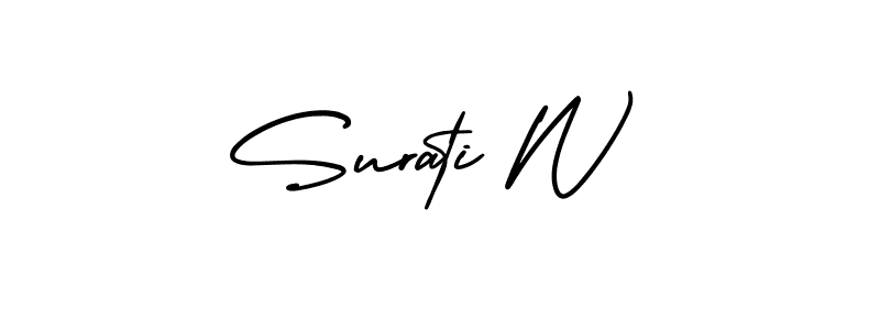 Surati W stylish signature style. Best Handwritten Sign (AmerikaSignatureDemo-Regular) for my name. Handwritten Signature Collection Ideas for my name Surati W. Surati W signature style 3 images and pictures png