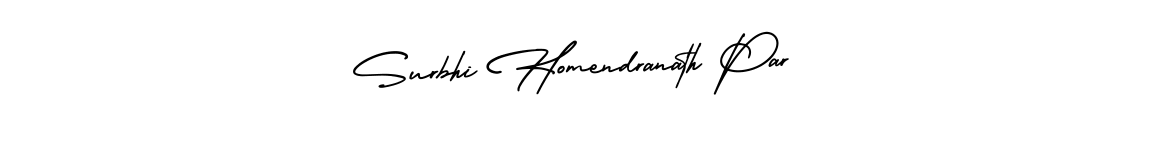 Use a signature maker to create a handwritten signature online. With this signature software, you can design (AmerikaSignatureDemo-Regular) your own signature for name Surbhi Homendranath Par. Surbhi Homendranath Par signature style 3 images and pictures png