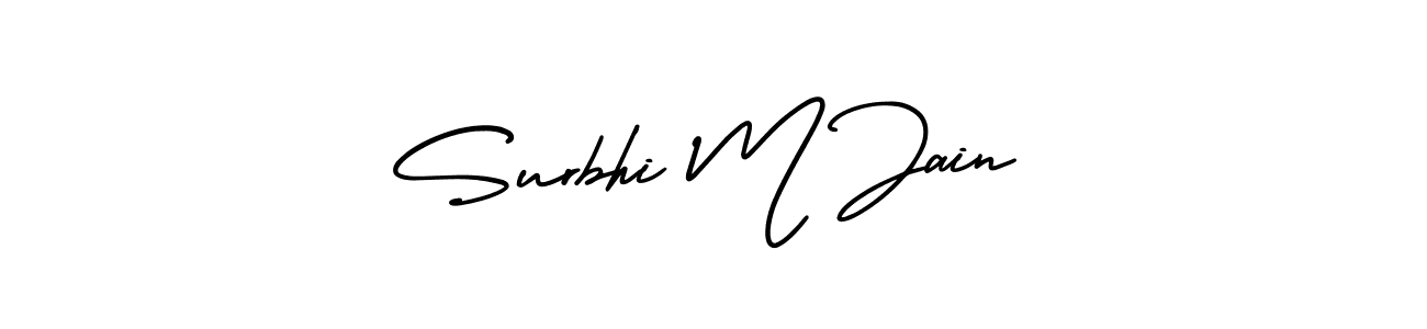 if you are searching for the best signature style for your name Surbhi M Jain. so please give up your signature search. here we have designed multiple signature styles  using AmerikaSignatureDemo-Regular. Surbhi M Jain signature style 3 images and pictures png