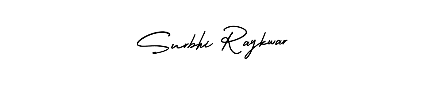 The best way (AmerikaSignatureDemo-Regular) to make a short signature is to pick only two or three words in your name. The name Surbhi Raykwar include a total of six letters. For converting this name. Surbhi Raykwar signature style 3 images and pictures png