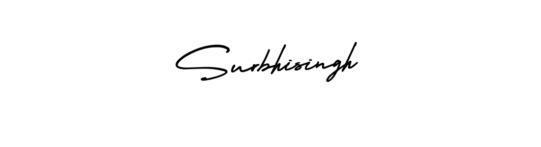 This is the best signature style for the Surbhisingh name. Also you like these signature font (AmerikaSignatureDemo-Regular). Mix name signature. Surbhisingh signature style 3 images and pictures png