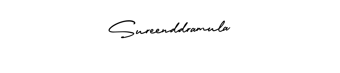 AmerikaSignatureDemo-Regular is a professional signature style that is perfect for those who want to add a touch of class to their signature. It is also a great choice for those who want to make their signature more unique. Get Sureenddramula name to fancy signature for free. Sureenddramula signature style 3 images and pictures png