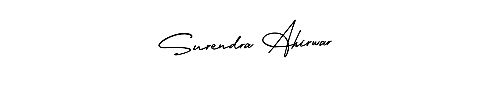 Also You can easily find your signature by using the search form. We will create Surendra Ahirwar name handwritten signature images for you free of cost using AmerikaSignatureDemo-Regular sign style. Surendra Ahirwar signature style 3 images and pictures png
