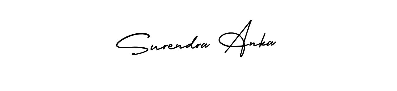 How to make Surendra Anka signature? AmerikaSignatureDemo-Regular is a professional autograph style. Create handwritten signature for Surendra Anka name. Surendra Anka signature style 3 images and pictures png