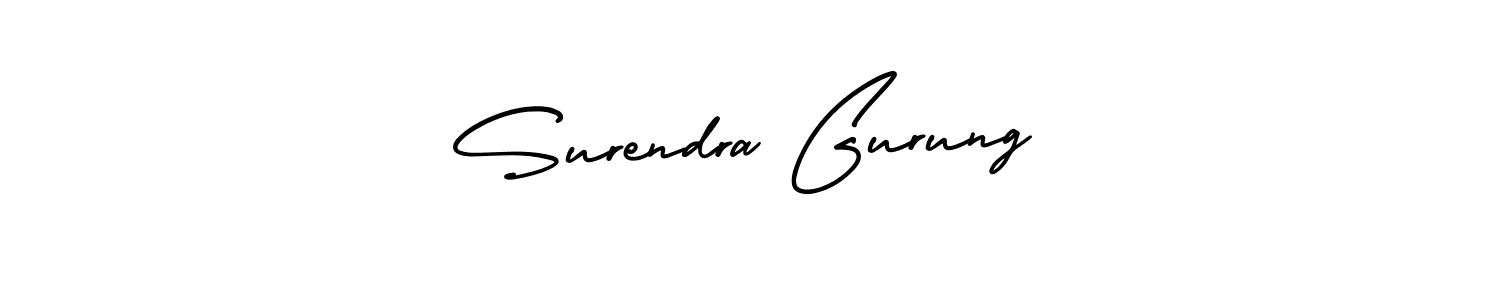 Create a beautiful signature design for name Surendra Gurung. With this signature (AmerikaSignatureDemo-Regular) fonts, you can make a handwritten signature for free. Surendra Gurung signature style 3 images and pictures png