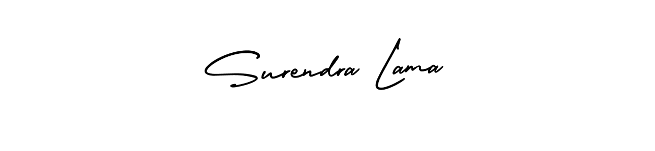 Design your own signature with our free online signature maker. With this signature software, you can create a handwritten (AmerikaSignatureDemo-Regular) signature for name Surendra Lama. Surendra Lama signature style 3 images and pictures png