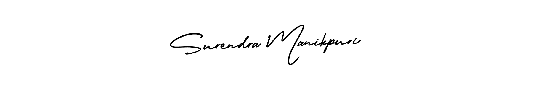 Design your own signature with our free online signature maker. With this signature software, you can create a handwritten (AmerikaSignatureDemo-Regular) signature for name Surendra Manikpuri. Surendra Manikpuri signature style 3 images and pictures png