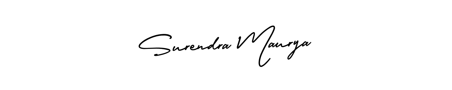 How to make Surendra Maurya name signature. Use AmerikaSignatureDemo-Regular style for creating short signs online. This is the latest handwritten sign. Surendra Maurya signature style 3 images and pictures png