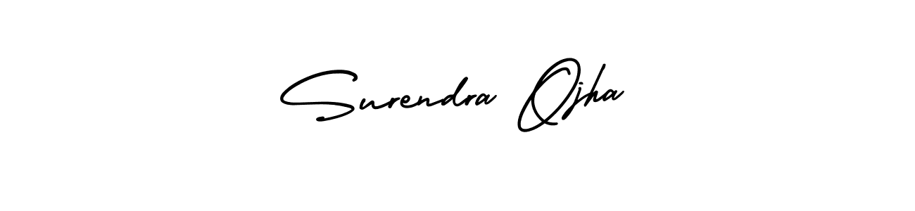 Surendra Ojha stylish signature style. Best Handwritten Sign (AmerikaSignatureDemo-Regular) for my name. Handwritten Signature Collection Ideas for my name Surendra Ojha. Surendra Ojha signature style 3 images and pictures png