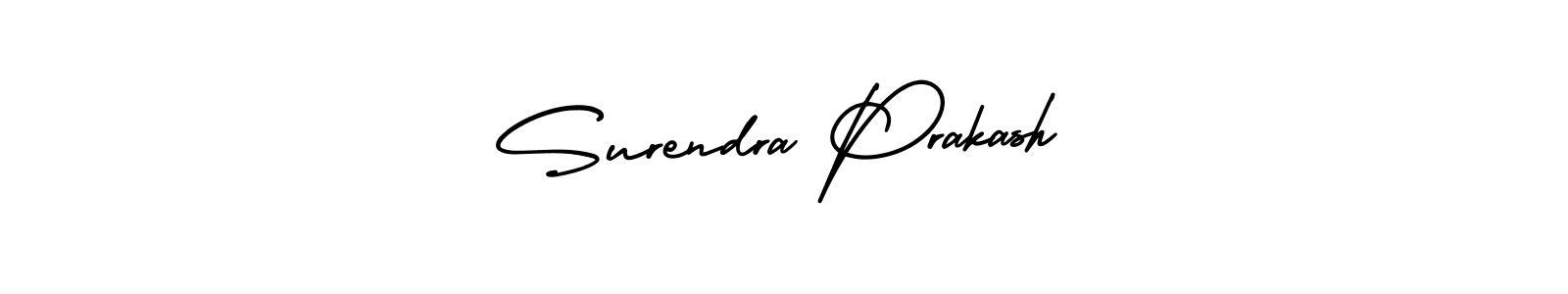 How to make Surendra Prakash signature? AmerikaSignatureDemo-Regular is a professional autograph style. Create handwritten signature for Surendra Prakash name. Surendra Prakash signature style 3 images and pictures png