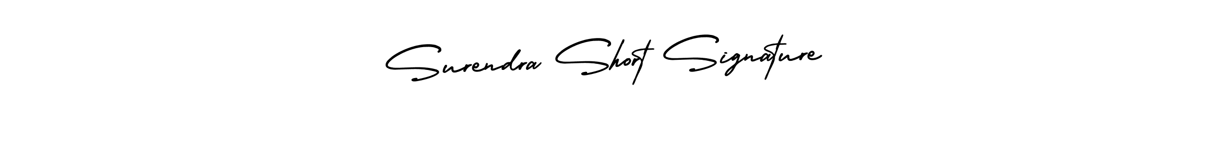 Use a signature maker to create a handwritten signature online. With this signature software, you can design (AmerikaSignatureDemo-Regular) your own signature for name Surendra Short Signature. Surendra Short Signature signature style 3 images and pictures png