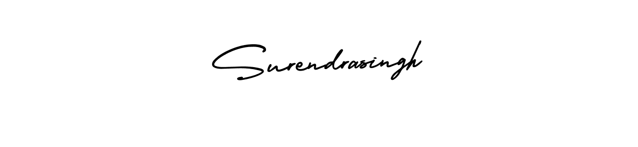 How to make Surendrasingh name signature. Use AmerikaSignatureDemo-Regular style for creating short signs online. This is the latest handwritten sign. Surendrasingh signature style 3 images and pictures png