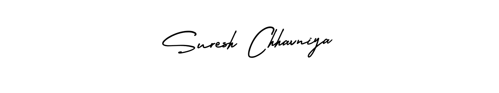 The best way (AmerikaSignatureDemo-Regular) to make a short signature is to pick only two or three words in your name. The name Suresh Chhavniya include a total of six letters. For converting this name. Suresh Chhavniya signature style 3 images and pictures png