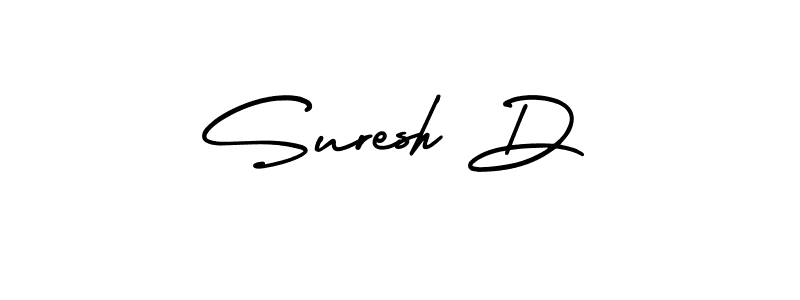 Make a beautiful signature design for name Suresh D. With this signature (AmerikaSignatureDemo-Regular) style, you can create a handwritten signature for free. Suresh D signature style 3 images and pictures png