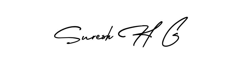 Make a beautiful signature design for name Suresh H G. With this signature (AmerikaSignatureDemo-Regular) style, you can create a handwritten signature for free. Suresh H G signature style 3 images and pictures png