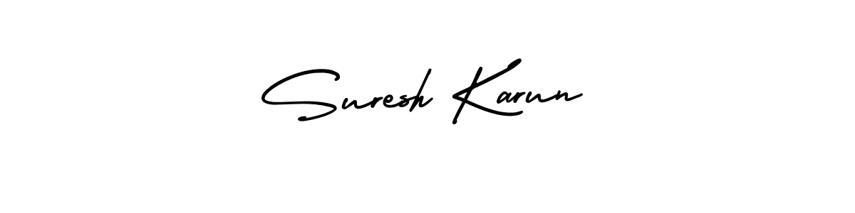 Suresh Karun stylish signature style. Best Handwritten Sign (AmerikaSignatureDemo-Regular) for my name. Handwritten Signature Collection Ideas for my name Suresh Karun. Suresh Karun signature style 3 images and pictures png