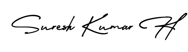 Express your personality with a custom Suresh Kumar H signature crafted with AmerikaSignatureDemo-Regular typography. Free transparent PNG download available. Suresh Kumar H signature style 3 images and pictures png