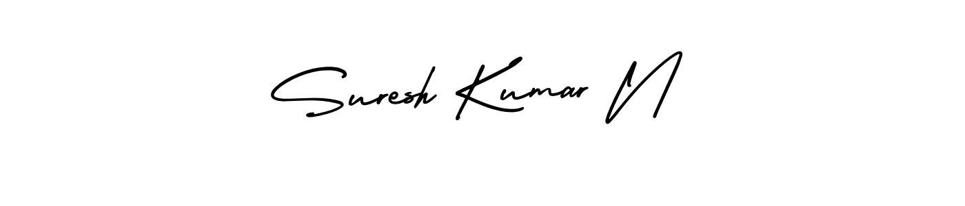 Similarly AmerikaSignatureDemo-Regular is the best handwritten signature design. Signature creator online .You can use it as an online autograph creator for name Suresh Kumar N. Suresh Kumar N signature style 3 images and pictures png