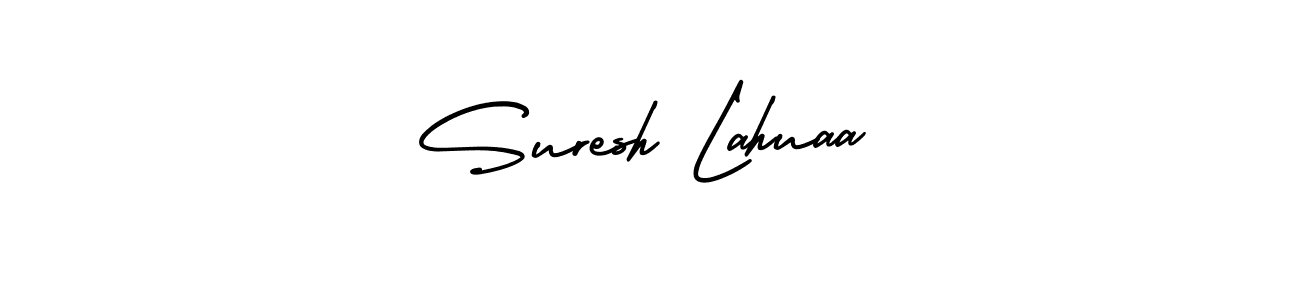 Use a signature maker to create a handwritten signature online. With this signature software, you can design (AmerikaSignatureDemo-Regular) your own signature for name Suresh Lahuaa. Suresh Lahuaa signature style 3 images and pictures png