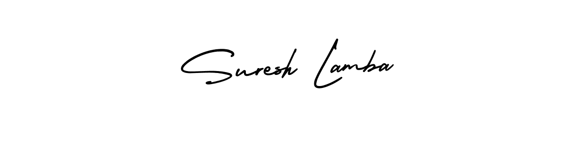 Make a beautiful signature design for name Suresh Lamba. With this signature (AmerikaSignatureDemo-Regular) style, you can create a handwritten signature for free. Suresh Lamba signature style 3 images and pictures png