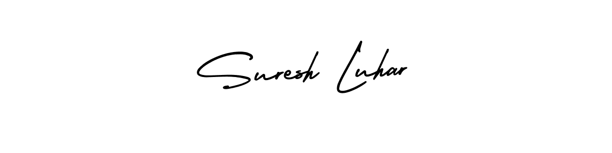 if you are searching for the best signature style for your name Suresh Luhar. so please give up your signature search. here we have designed multiple signature styles  using AmerikaSignatureDemo-Regular. Suresh Luhar signature style 3 images and pictures png