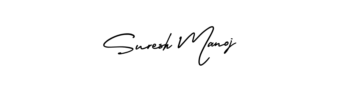 Make a beautiful signature design for name Suresh Manoj. With this signature (AmerikaSignatureDemo-Regular) style, you can create a handwritten signature for free. Suresh Manoj signature style 3 images and pictures png